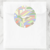 Geometrisches Muster 3 Runder Aufkleber (Tasche)