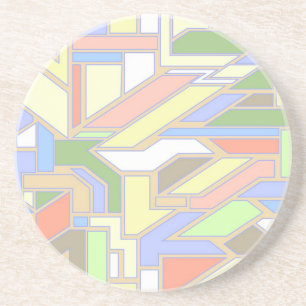 Geometrisches Muster 3 Sandstein Untersetzer