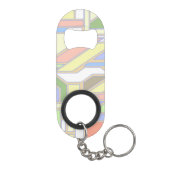 Geometrisches Muster 3 Schlüsselanhänger Flaschenöffner (Rückseite)