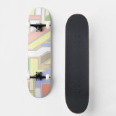 Geometrisches Muster 3 Skateboard (Vorderseite)