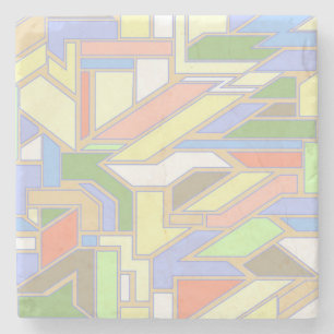 Geometrisches Muster 3 Steinuntersetzer