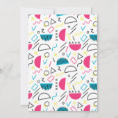 Geometrisches Muster 5 Dankeskarte (Rückseite)