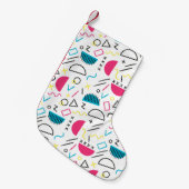 Geometrisches Muster 5 Kleiner Weihnachtsstrumpf (Vorderansicht (hängend))