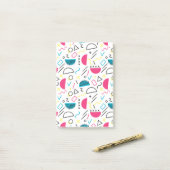 Geometrisches Muster 5 Post-it Klebezettel (Auf Schreibtisch)