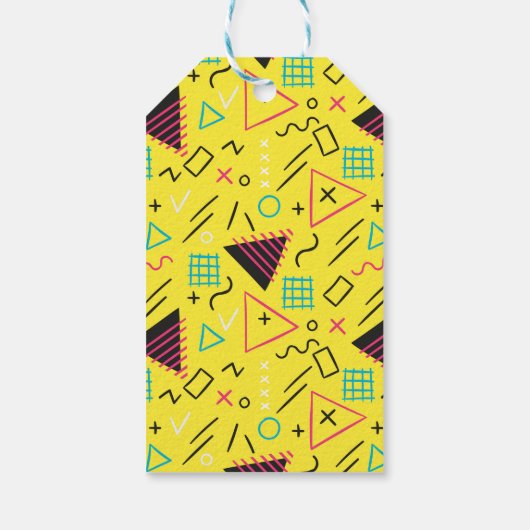 Geometrisches Muster 6 Geschenkanhänger (Rückseite)