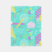 geometrisches Muster 90s Fleecedecke (Vorderseite)