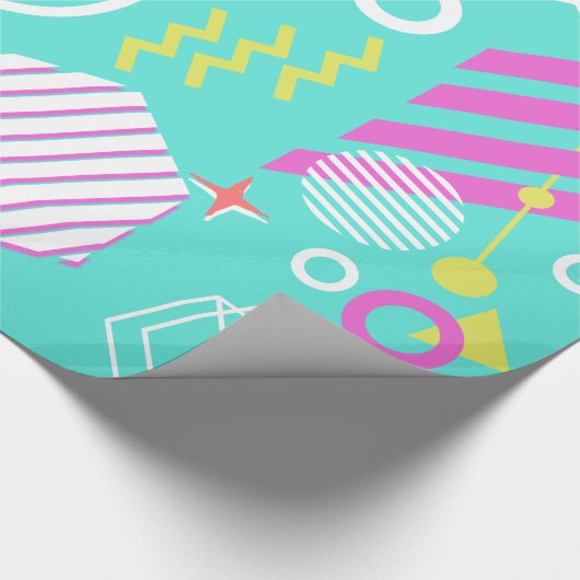geometrisches Muster 90s Geschenkpapier (Ecke)