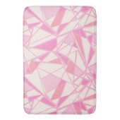 Geometrisches Muster abstrakt Farbe rosa Badematte (Vorderseite Vertikal)