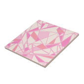 Geometrisches Muster abstrakt Farbe rosa Fliese (Seite)