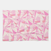 Geometrisches Muster abstrakt Farbe rosa Geschirrtuch (Horizontal)