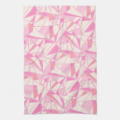 Geometrisches Muster abstrakt Farbe rosa Geschirrtuch (Vertikal)