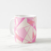 Geometrisches Muster abstrakt Farbe rosa Kaffeetasse (Vorderseite Links)