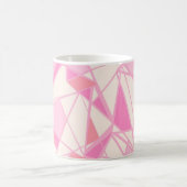 Geometrisches Muster abstrakt Farbe rosa Kaffeetasse (Mittel)