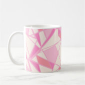 Geometrisches Muster abstrakt Farbe rosa Kaffeetasse (Links)