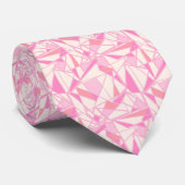 Geometrisches Muster abstrakt Farbe rosa  Krawatte (Gerollt)