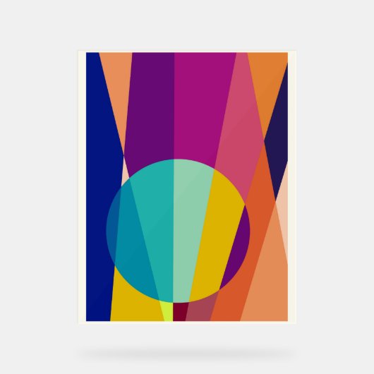 Geometrisches Muster Acrylschild (Vorderseite)