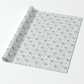 Geometrisches Muster | Art Deco Rosen Geschenkpapier (Ungerollt)