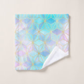 Geometrisches Muster aus eim Glas Badhandtuch Set (Waschlappen)