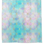 Geometrisches Muster aus eim Glas Duschvorhang (Vorderseite)