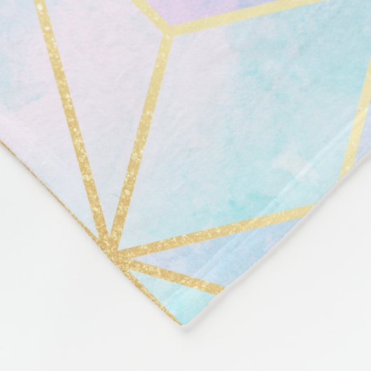 Geometrisches Muster aus eim Glas Fleecedecke (Ecke)