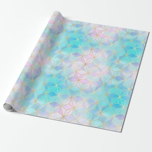 Geometrisches Muster aus eim Glas Geschenkpapier (Ungerollt)