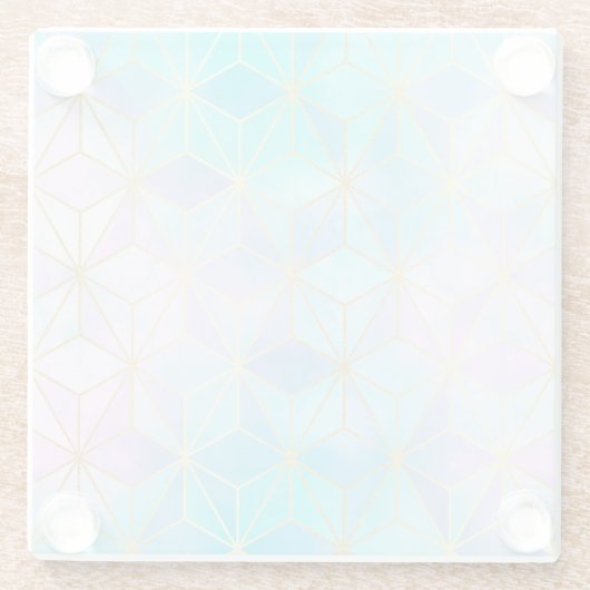 Geometrisches Muster aus eim Glas Glasuntersetzer (Rückseite)