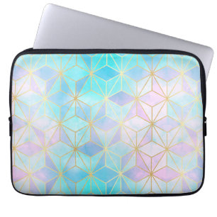 Geometrisches Muster aus eim Glas Laptopschutzhülle