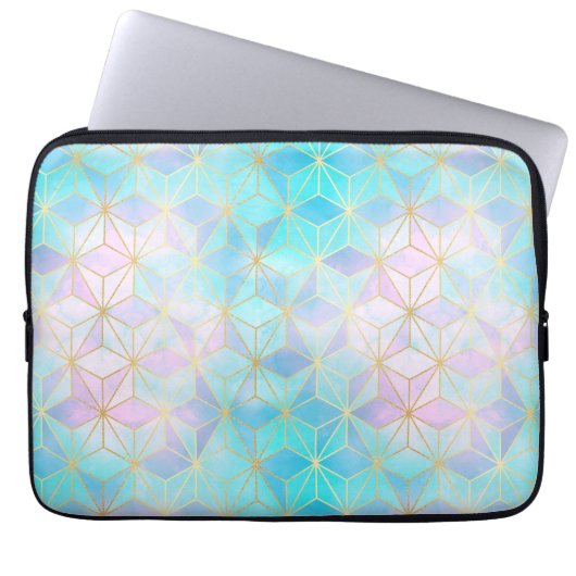 Geometrisches Muster aus eim Glas Laptopschutzhülle (Vorderseite)