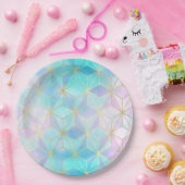 Geometrisches Muster aus eim Glas Pappteller (Party)