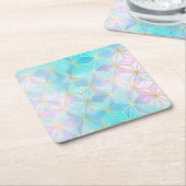 Geometrisches Muster aus eim Glas Rechteckiger Pappuntersetzer (angewinkelt)