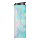 Geometrisches Muster aus eim Glas Thermosbecher (Nach links gedreht)