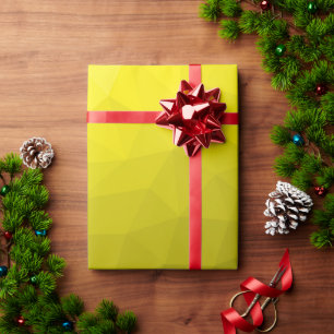 geometrisches Muster aus gelbem dunklem Ober Geschenkpapier