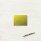 geometrisches Muster aus gelbem dunklem Ober Post-it Klebezettel (Auf Schreibtisch)