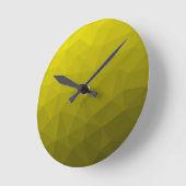 geometrisches Muster aus gelbem dunklem Ober Runde Wanduhr (Winkel)