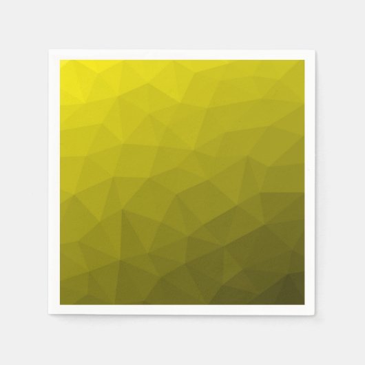 geometrisches Muster aus gelbem dunklem Ober Serviette (Vorderseite)