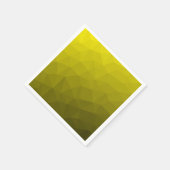 geometrisches Muster aus gelbem dunklem Ober Serviette (Ecke)