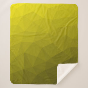 geometrisches Muster aus gelbem dunklem Ober Sherpadecke