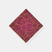 Geometrisches Muster aus Gold und Burgund Serviette (Ecke)