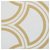 Geometrisches Muster aus Gold und Weiß Stoff (Muster)