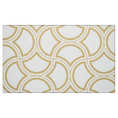 Geometrisches Muster aus Gold und Weiß Stoff (Fat Quarter (45,7 x 55,9 cm))