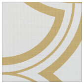 Geometrisches Muster aus Gold und Weiß Stoff (Nahaufnahme)