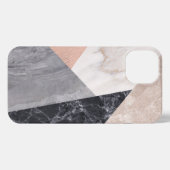 Geometrisches Muster aus Marble iPhone Hülle (Rückseite (Horizontal))