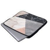 Geometrisches Muster aus Marble Laptopschutzhülle (Vorne Knopf)
