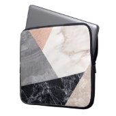 Geometrisches Muster aus Marble Laptopschutzhülle (Vorderseite Links)