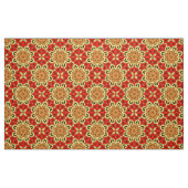 Geometrisches Muster aus rotem Gelb und orangefarb Stoff (Fat Quarter (45,7 x 55,9 cm))