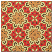 Geometrisches Muster aus rotem Gelb und orangefarb Stoff (Muster)