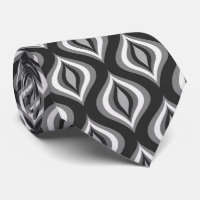 Geometrisches Muster aus schwarz und weiß Teardrop