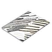 Geometrisches Muster aus schwarzen, weißen und gra Notizblock (Linke Seite)