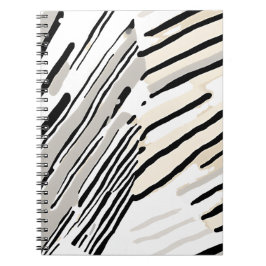 Geometrisches Muster aus schwarzen, weißen und gra Notizblock