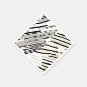 Geometrisches Muster aus schwarzen, weißen und gra Serviette (Ecke)